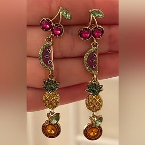Pretty Sparkly Fruit Earrings
